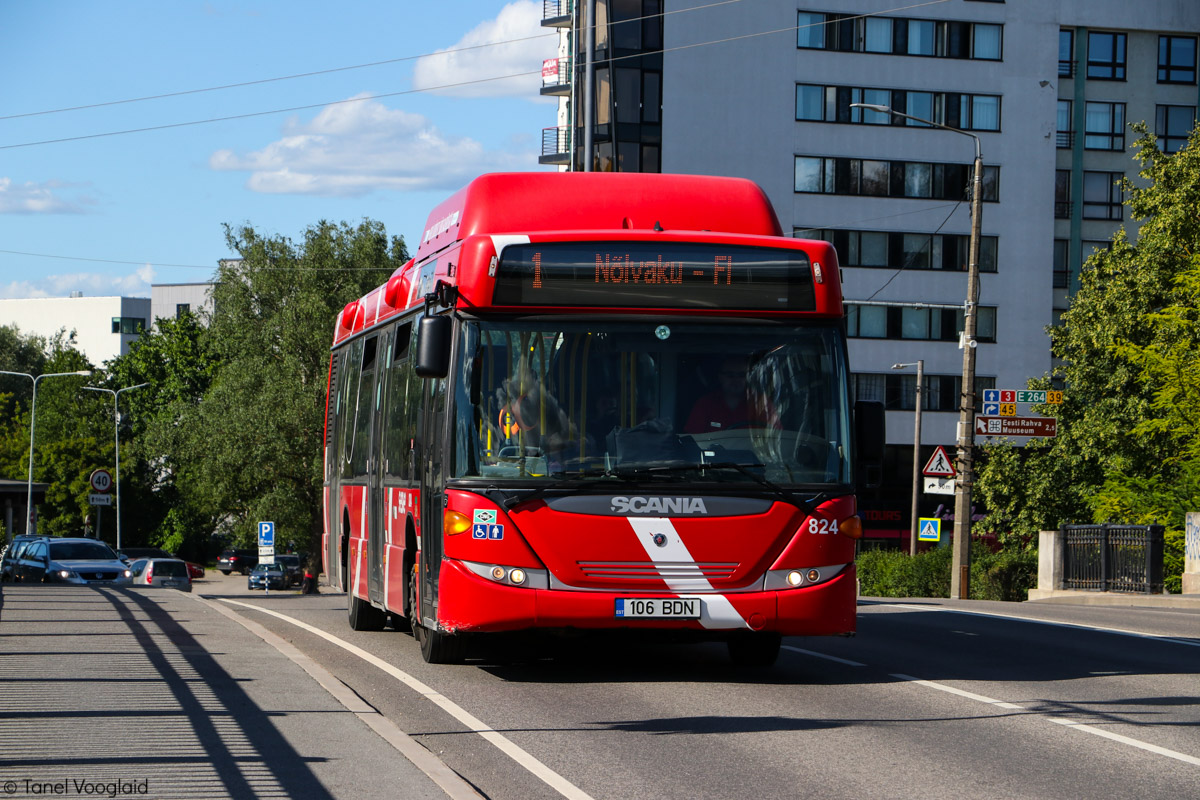 Tartu, Scania OmniCity CN270UB 4X2EB CNG № 824