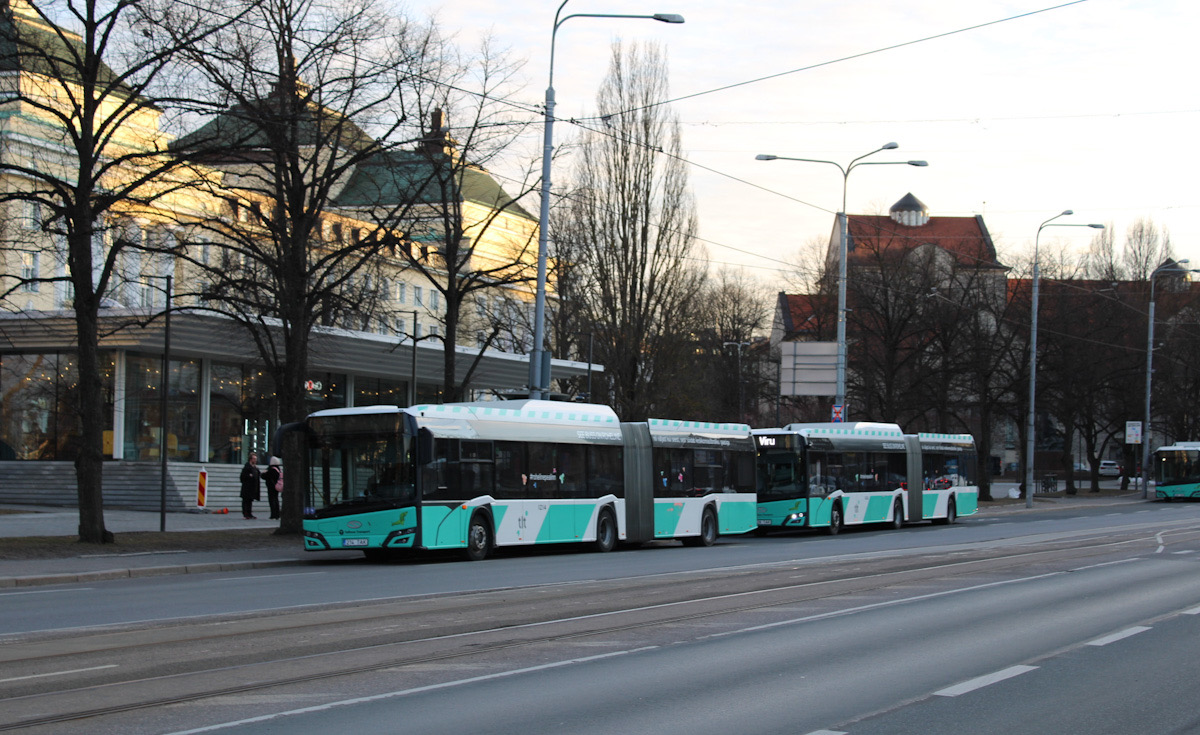 Tallinn, Solaris Urbino IV 18 CNG № 1214
Tallinn — Vanasadama trammiliini ehitustööd